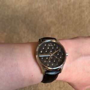 ARMANI EXCHANGE GENUINE LEATHER WATCH